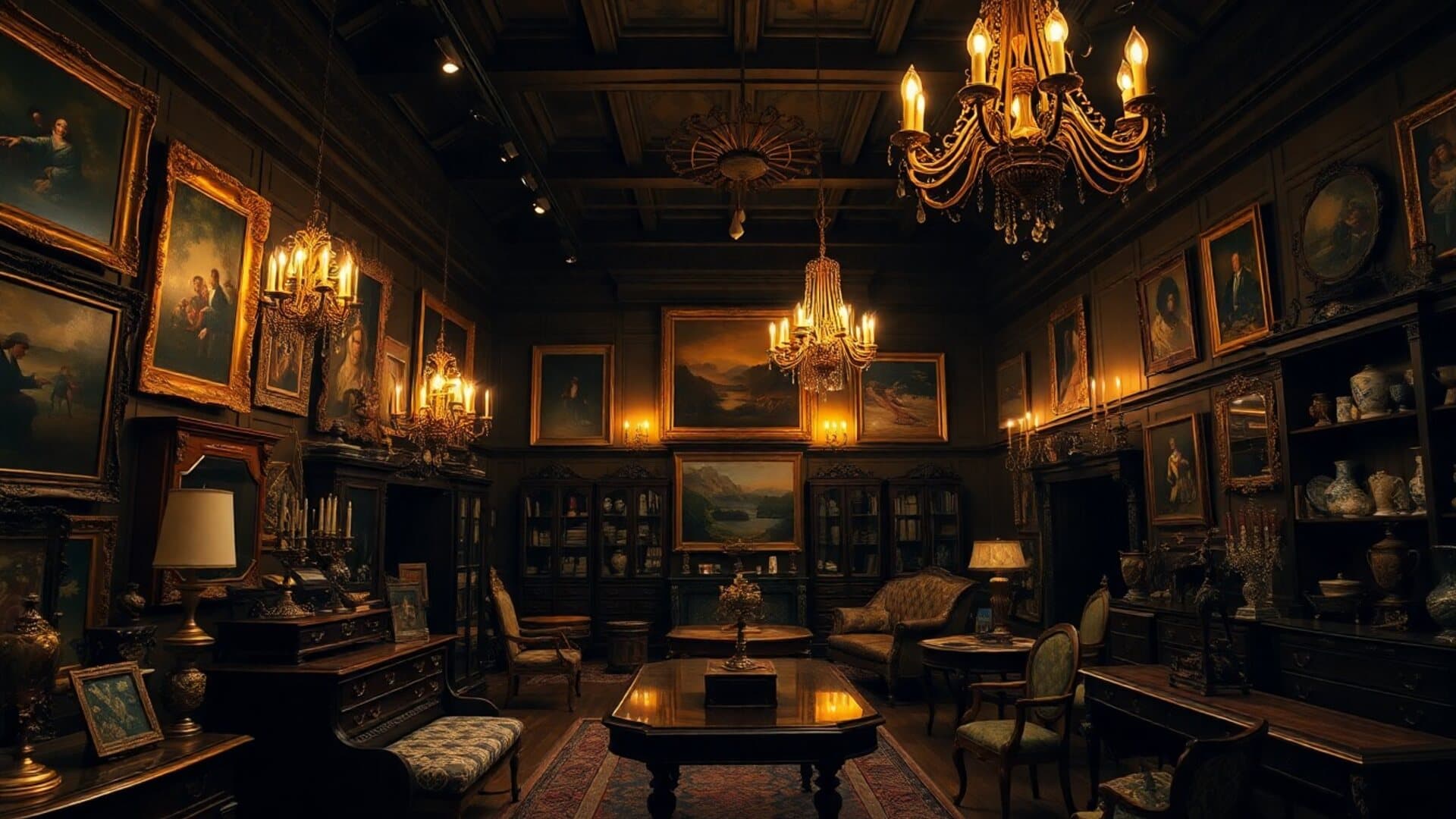 Boutique d'antiquités — meubles anciens, tableaux et objets d'art